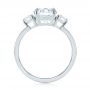 18k White Gold Three-stone Diamond Engagement Ring - Front View -  104169 - Thumbnail