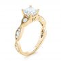 14k Yellow Gold 14k Yellow Gold Three-stone Diamond Engagement Ring - Three-Quarter View -  103064 - Thumbnail
