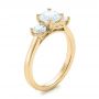 14k Yellow Gold 14k Yellow Gold Three-stone Diamond Engagement Ring - Three-Quarter View -  103898 - Thumbnail