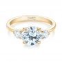 14k Yellow Gold 14k Yellow Gold Three-stone Diamond Engagement Ring - Flat View -  104169 - Thumbnail