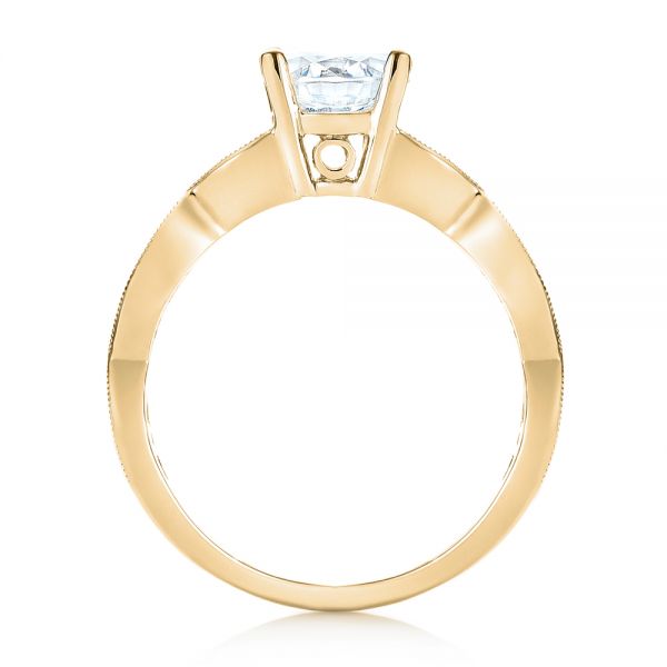 18k Yellow Gold 18k Yellow Gold Three-stone Diamond Engagement Ring - Front View - 103064