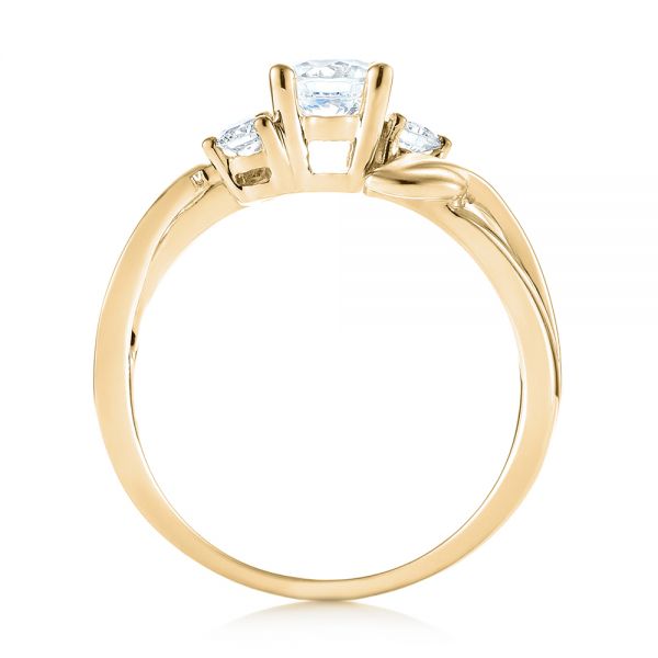 14k Yellow Gold 14k Yellow Gold Three-stone Diamond Engagement Ring - Front View - 103100