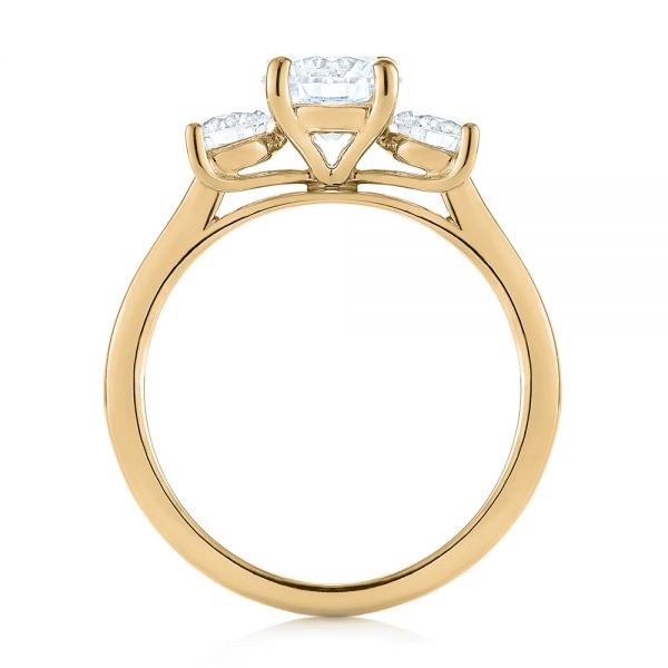 14k Yellow Gold 14k Yellow Gold Three-stone Diamond Engagement Ring - Front View - 103898