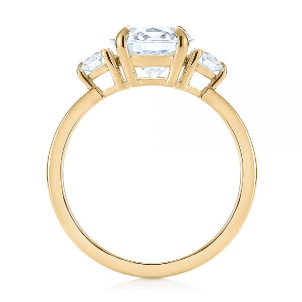 14k Yellow Gold 14k Yellow Gold Three-stone Diamond Engagement Ring - Front View -  104169