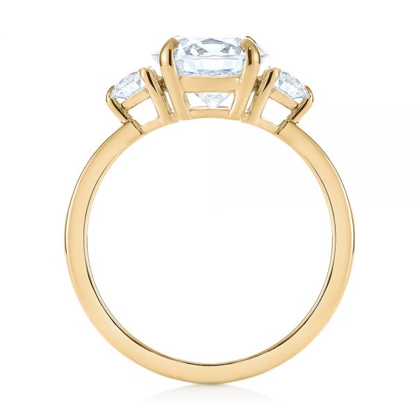 14k Yellow Gold 14k Yellow Gold Three-stone Diamond Engagement Ring - Front View - 104169