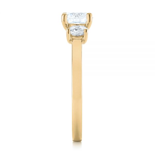 14k Yellow Gold 14k Yellow Gold Three-stone Diamond Engagement Ring - Side View - 103898