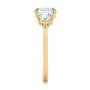 14k Yellow Gold 14k Yellow Gold Three-stone Diamond Engagement Ring - Side View -  104169 - Thumbnail