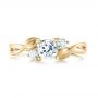 18k Yellow Gold 18k Yellow Gold Three-stone Diamond Engagement Ring - Top View -  103100 - Thumbnail