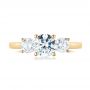 18k Yellow Gold 18k Yellow Gold Three-stone Diamond Engagement Ring - Top View -  103898 - Thumbnail