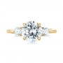 14k Yellow Gold 14k Yellow Gold Three-stone Diamond Engagement Ring - Top View -  104169 - Thumbnail