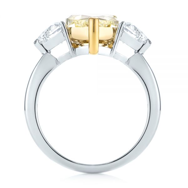 Three-stone Heart Diamond Engagement Ring - Front View - 104139