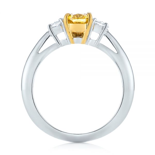 Three-stone Oval Diamond Engagement Ring - Front View - 104138