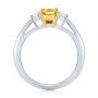 Three-stone Oval Diamond Engagement Ring - Front View -  104138 - Thumbnail