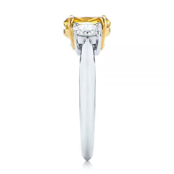 Three-stone Oval Diamond Engagement Ring - Side View - 104138