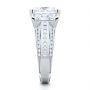 18k White Gold 18k White Gold Three-stone Radiant Channel Set Engagement Ring - Side View -  107384 - Thumbnail