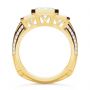 14k Yellow Gold 14k Yellow Gold Three-stone Radiant Channel Set Engagement Ring - Front View -  107384 - Thumbnail