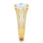 14k Yellow Gold 14k Yellow Gold Three-stone Radiant Channel Set Engagement Ring - Side View -  107384 - Thumbnail