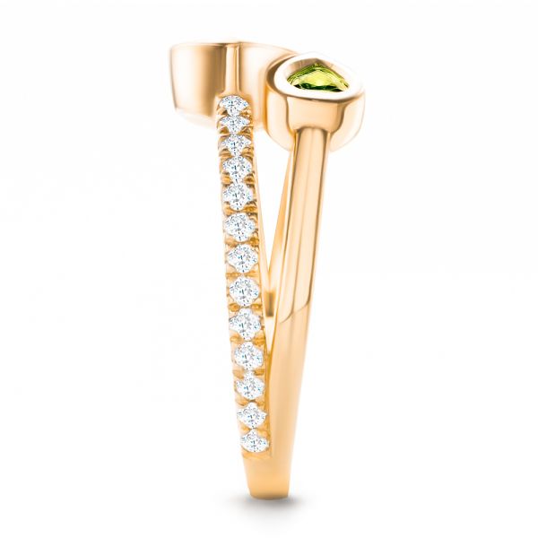 18k Rose Gold 18k Rose Gold Toi Et Moi Split Shank Engagement Ring - Side View - 107434