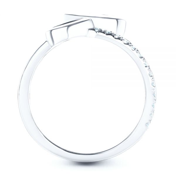  Platinum Platinum Toi Et Moi Split Shank Engagement Ring - Front View -  107434 - Thumbnail