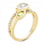 14k Yellow Gold Toi Et Moi Split Shank Engagement Ring - Three-Quarter View -  107434 - Thumbnail