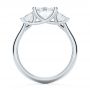  Platinum Trellis Three Stone Engagement Ring - Front View -  107308 - Thumbnail