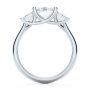  Platinum Trellis Three Stone Engagement Ring - Front View -  107308 - Thumbnail
