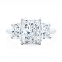  Platinum Trellis Three Stone Engagement Ring - Top View -  107308 - Thumbnail