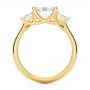 18k Yellow Gold 18k Yellow Gold Trellis Three Stone Engagement Ring - Front View -  107308 - Thumbnail