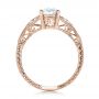 18k Rose Gold 18k Rose Gold Tri-leaf Diamond Engagement Ring - Front View -  101989 - Thumbnail