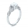 14k White Gold 14k White Gold Tri-leaf Diamond Engagement Ring - Three-Quarter View -  101989 - Thumbnail