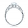  Platinum Platinum Tri-leaf Diamond Engagement Ring - Front View -  101989 - Thumbnail