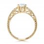 14k Yellow Gold 14k Yellow Gold Tri-leaf Diamond Engagement Ring - Front View -  101989 - Thumbnail