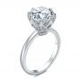  Platinum Platinum Tulip Head Diamond Engagement Ring - Three-Quarter View -  107591 - Thumbnail