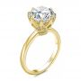 14k Yellow Gold Tulip Head Diamond Engagement Ring - Three-Quarter View -  107591 - Thumbnail