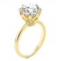 14k Yellow Gold Tulip Head Diamond Engagement Ring - Three-Quarter View -  107591 - Thumbnail