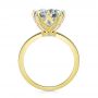 14k Yellow Gold Tulip Head Diamond Engagement Ring - Front View -  107591 - Thumbnail