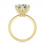 14k Yellow Gold Tulip Head Diamond Engagement Ring - Front View -  107591 - Thumbnail