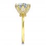 14k Yellow Gold Tulip Head Diamond Engagement Ring - Side View -  107591 - Thumbnail