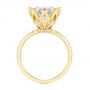 14k Yellow Gold Tulip Head And Diamond Accents Engagement Ring - Front View -  107627 - Thumbnail