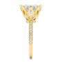 14k Yellow Gold Tulip Head And Diamond Accents Engagement Ring - Side View -  107627 - Thumbnail