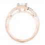 18k Rose Gold And 14K Gold 18k Rose Gold And 14K Gold Twist Diamond Engagement Ring - Front View -  102489 - Thumbnail