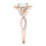 18k Rose Gold And 14K Gold 18k Rose Gold And 14K Gold Twist Diamond Engagement Ring - Side View -  102489 - Thumbnail