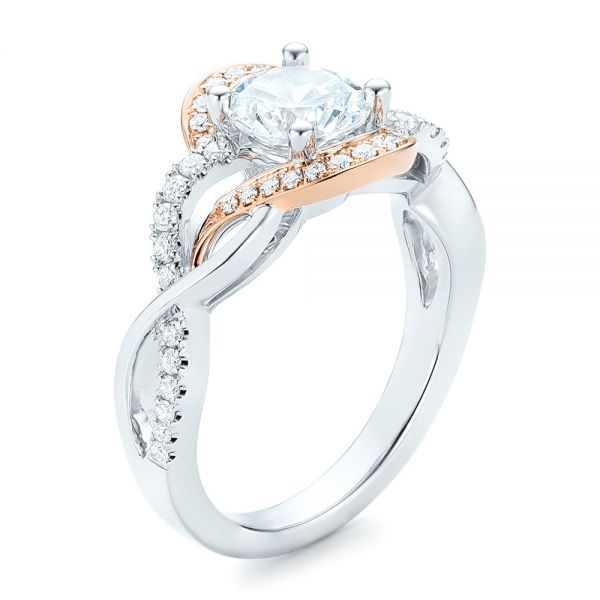 Twist Diamond Engagement Ring - Image