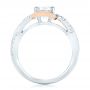  Platinum And 14K Gold Platinum And 14K Gold Twist Diamond Engagement Ring - Front View -  102489 - Thumbnail