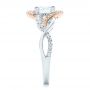 14k White Gold And Platinum 14k White Gold And Platinum Twist Diamond Engagement Ring - Side View -  102489 - Thumbnail