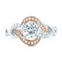  Platinum And Platinum Platinum And Platinum Twist Diamond Engagement Ring - Top View -  102489 - Thumbnail