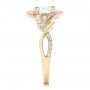 14k Yellow Gold And Platinum 14k Yellow Gold And Platinum Twist Diamond Engagement Ring - Side View -  102489 - Thumbnail
