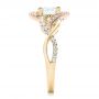 18k Yellow Gold And 14K Gold 18k Yellow Gold And 14K Gold Twist Diamond Engagement Ring - Side View -  102489 - Thumbnail