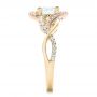 18k Yellow Gold And 14K Gold 18k Yellow Gold And 14K Gold Twist Diamond Engagement Ring - Side View -  102489 - Thumbnail