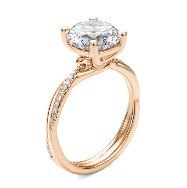 Twist Shank Diamond Engagement Ring - Image